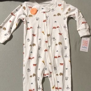 NWT safari animal carter onesie